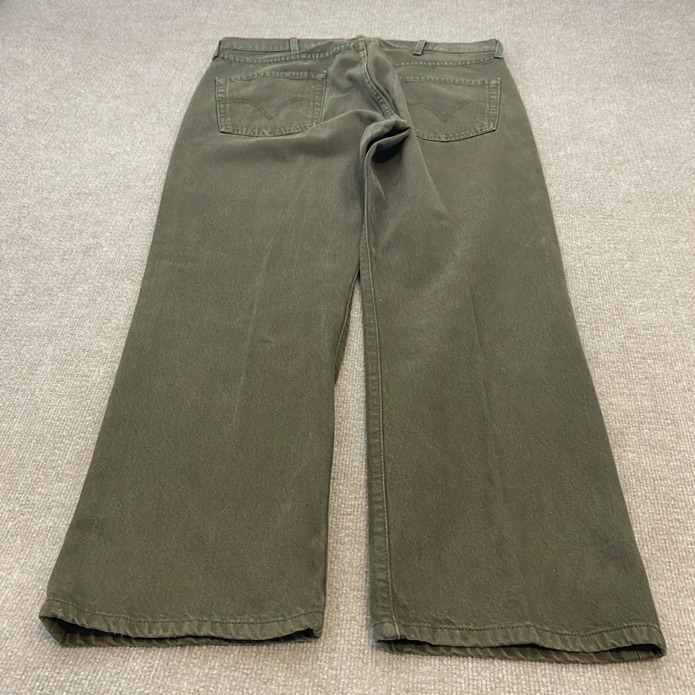 VTG Levis 501 Jeans Men 40 Fits 39x30 Y2K Olive Straight‎ Leg Denim Distressed